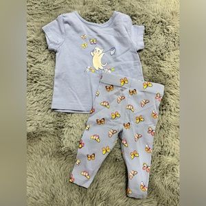 Joe fresh two piece butterfly set. 3-6 months.